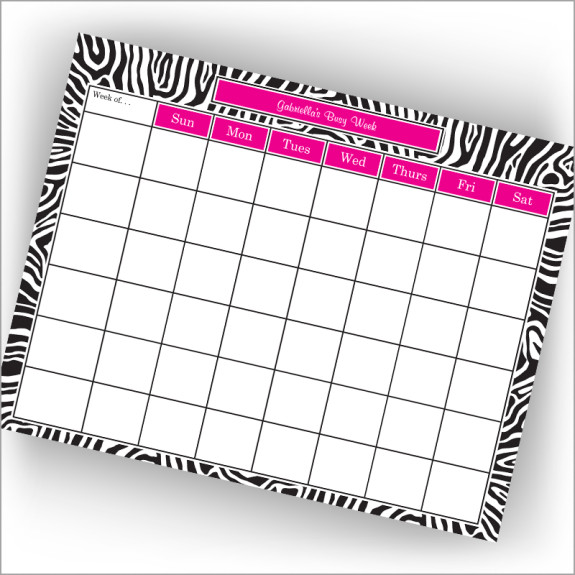 Zebra Calendar