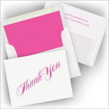 Letterpress Note with 100% Cotton Paper - Thank You