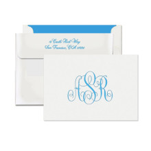 Letterpress Note with 100% Cotton Paper - with Monogram
