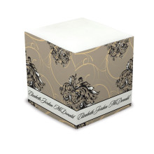 Taupe Swirl Self Stick Memo Cube - Style 10