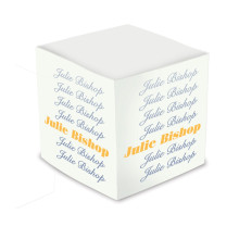 Script Name Self Stick Memo Cube - Style 12