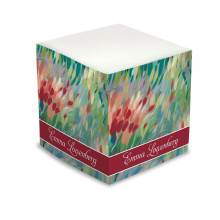 Abstract Watercolor Self Stick Memo Cube - Style 34