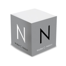 Grayscale Self Stick Memo Cube - Style 36