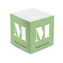Bold Initial Self Stick Memo Cube - Style 38