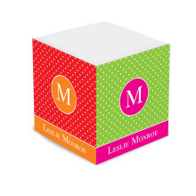 Dotted Swiss Memo Cube - Style 42