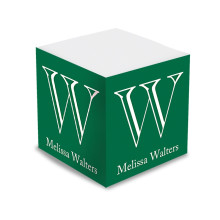 Chiseled Initial Memo Cube - Style 47