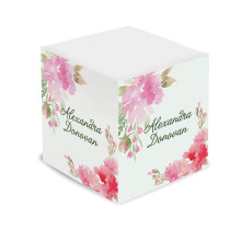 Pretty in Pink Self-Stick Memo Cube - Style 50