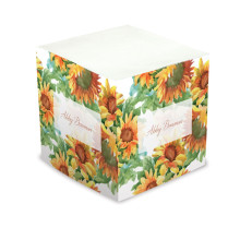 Sunflower Medley Self Stick Memo Cube - Style 56