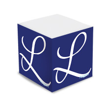 Script Initial Self Stick Memo Cube - Style 62