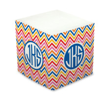 Rainbow Chevron Self Stick Memo Cube - Style 6