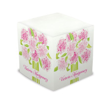 Pretty Pink Peony Self Stick Memo Cube - Style 7