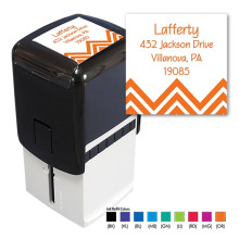 Chevron Square Stamper - Black ink & 1 Color Refill