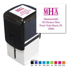 Block Monogram Square Stamper - Black ink & 1 Color Refill
