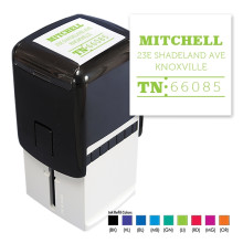 Bold Name Square Stamper - Black ink & 1 Color Refill
