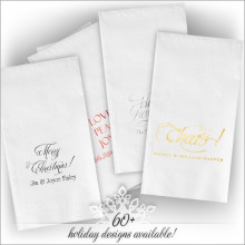 Holiday Personalized Guest Towel Napkins