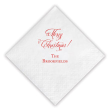 Merry Christmas! Beverage Napkins - Matte Ink