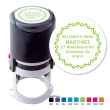 Fiesta Round Stamper - Black ink & 1 Color Refill