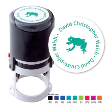 Froggy Friend Round Stamper - Black ink & 1 Color Refill