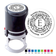 Garden Ivy Round Stamper - Black ink & 1 Color Refill