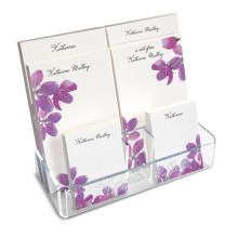 Lavender Floral Pad Set & Acrylic Holder