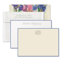 Periwinkle Embossed Hand Bordered Cards