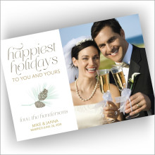 Pine Cone Holiday Photocard