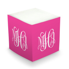 DYO Self Stick Memo Cubes with Monogram