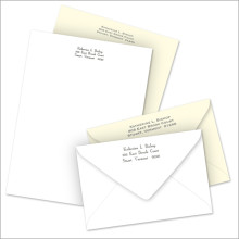 Laid Mark Vellum Stationery - Social Size