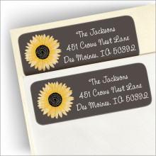 Blooming Sunflower Address Labels