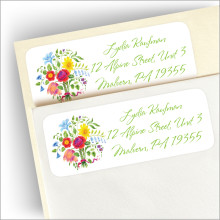 Floral Bouquet Address Labels