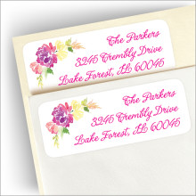 Watercolor Floral Address Labels