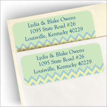Sage Chevron Address Labels