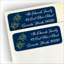 Holly & Berries Address Labels