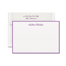 Letterpress Plum Hand Bordered Card