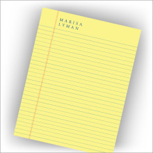 Legal Yellow Lined Memo Pad