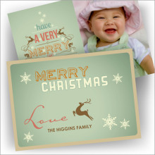 Retro Christmas Tree Photocard