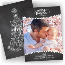 Chalkboard Christmas Photocard