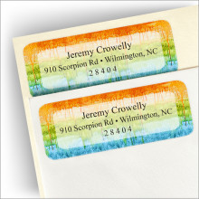 Watercolor Drip Return Address Labels