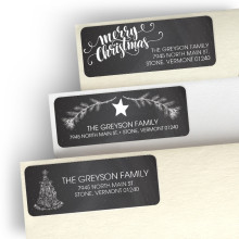 Chalkboard Christmas Address Label