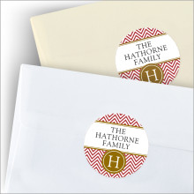 Red Initial Gift Seals