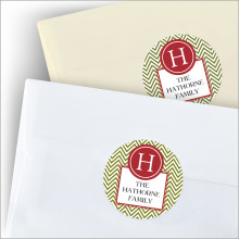 Green Initial Gift Seals