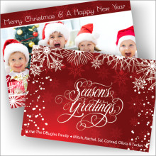 Snowflake Greetings Photocard