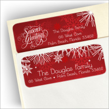 Snowflake Greetings Address Label