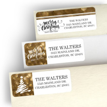 Merry Christmas Greetings Address Label