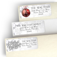Glistening Christmas Address Label