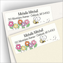 Happy Bumblebee Address Labels