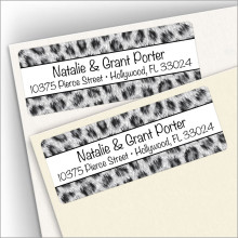 Snow Leopard Pattern Address Labels