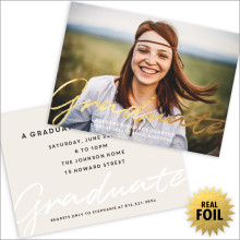 Class of...Photocard with Foil Invitation