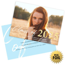 Class of...Foil Photo Card Invitation