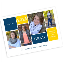 Grad Color Blocks Photo Card